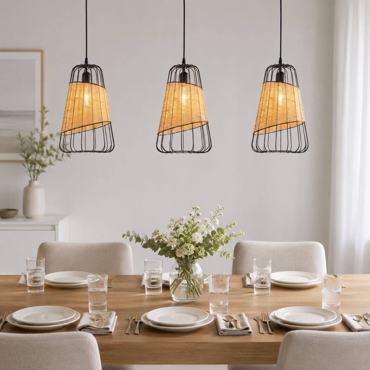 Glyph-Lightsin Lantern-Inspired Rattan Ceiling Light for Cozy Natural Elegance Lightsin UK 