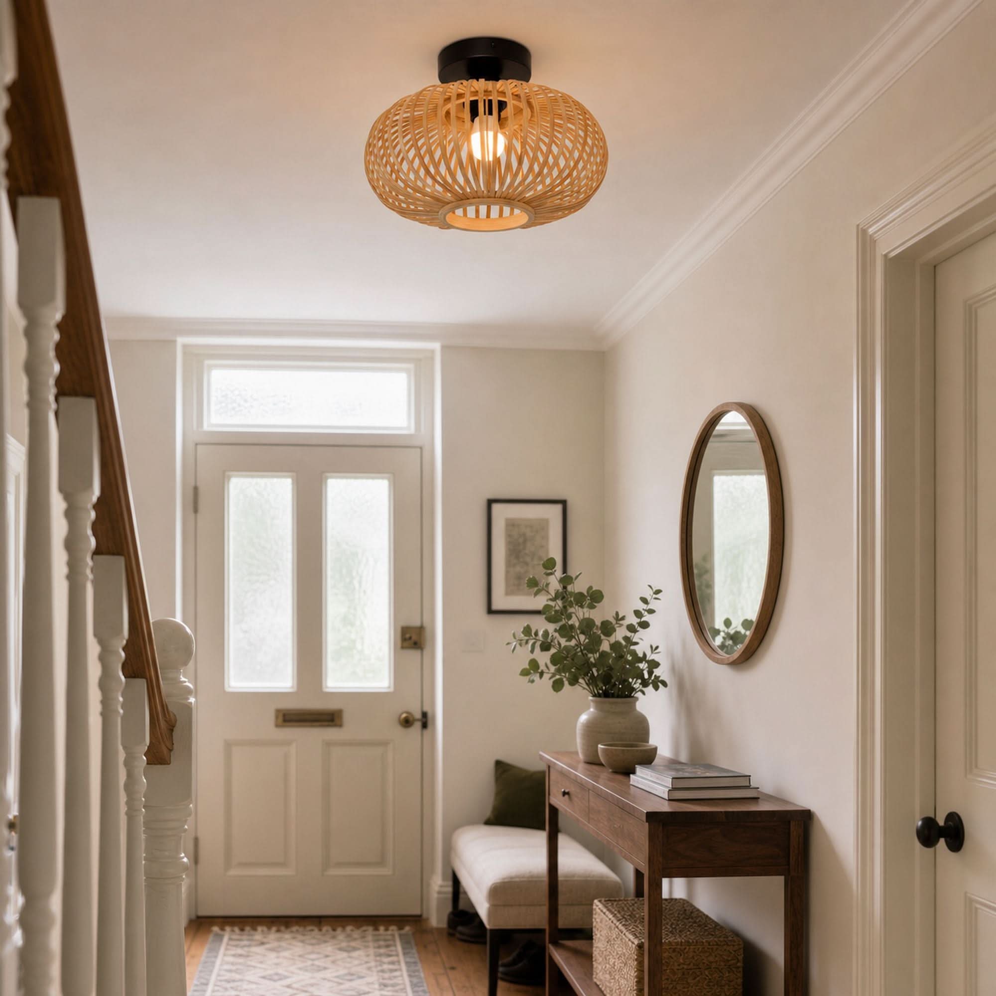 Lightsin Highly Cost-Effective Natural Woven Bamboo Wall Lamp Lightsin UK 