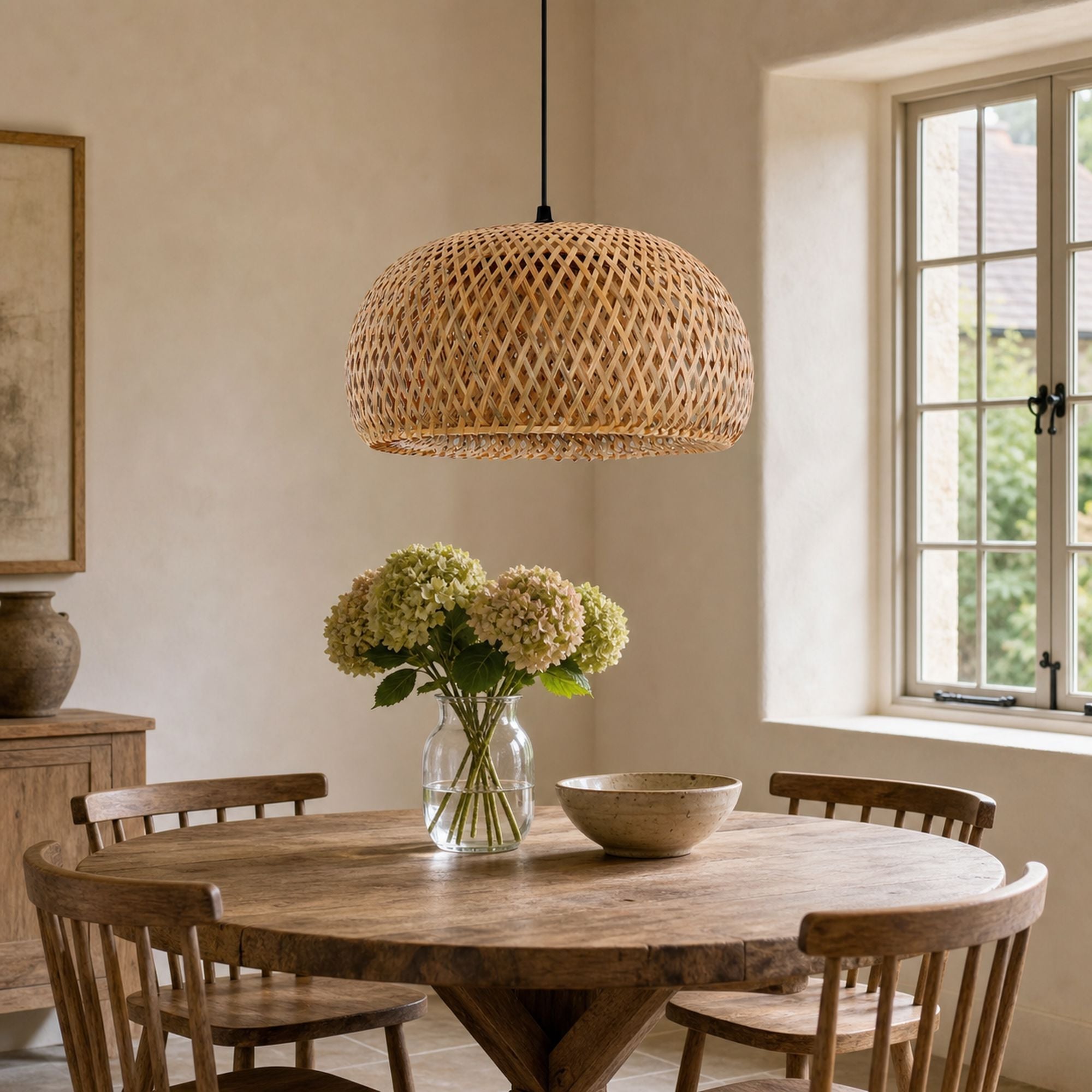 Lightsin Vintage Handwoven Bamboo Dome Pendant Light Lightsin UK 