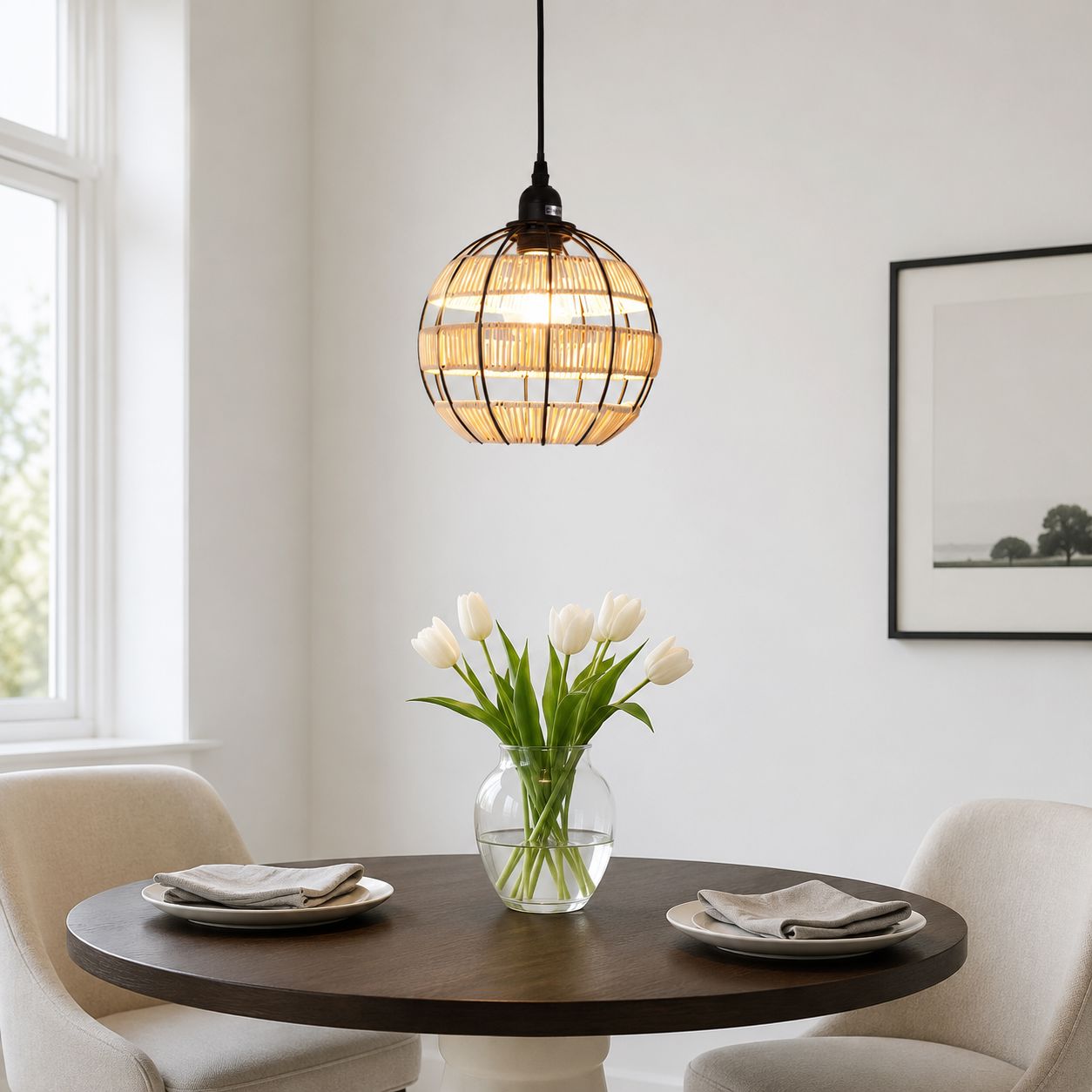 Glyph-Lightsin Woven Sphere Pendant Light for Cozy Natural Elegance Lightsin UK 
