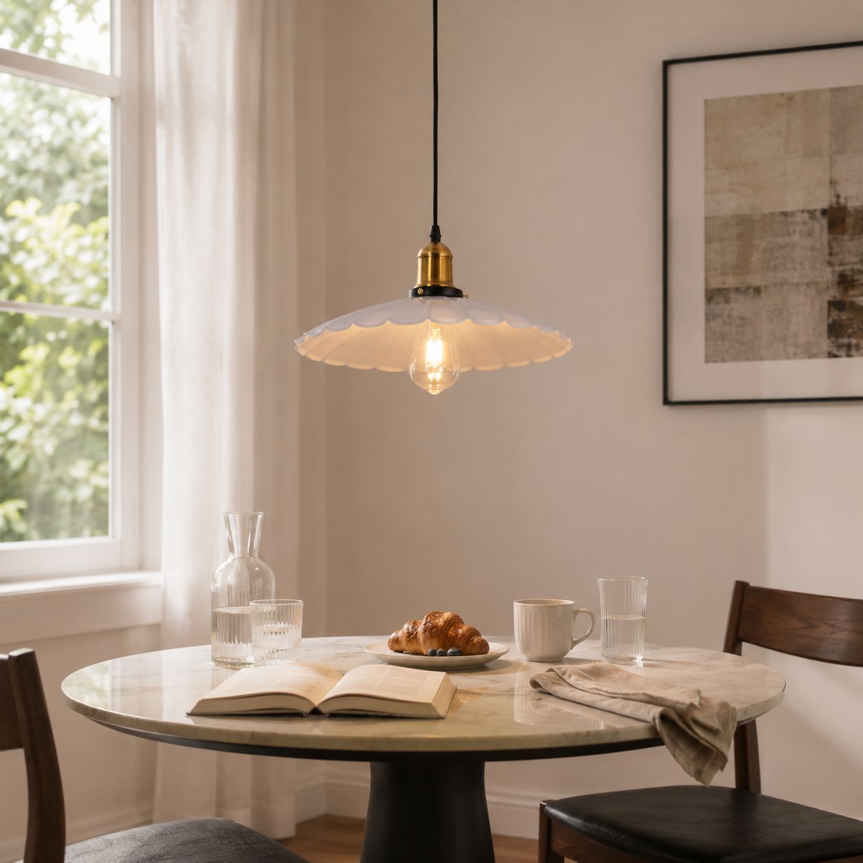 White Iron Pendant Light | Adjustable E27 Ceiling Lamp Pendant Light Lightsin UK Pre-Order 