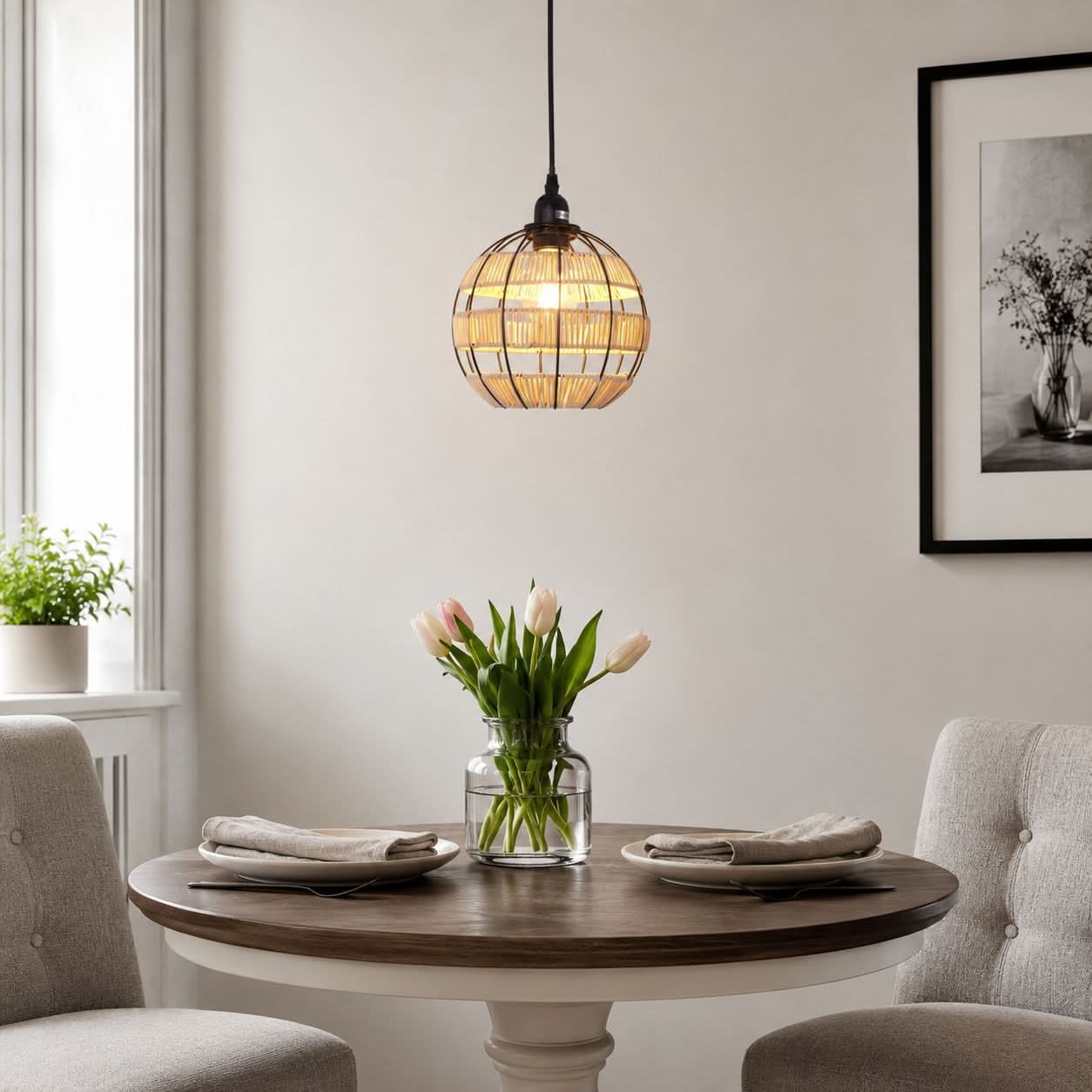 Glyph-Lightsin Woven Sphere Pendant Light for Cozy Natural Elegance Lightsin UK 