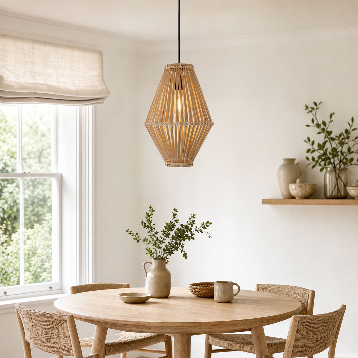 Lightsin Sustainable Geometric Bamboo Pendant Light Lightsin UK 