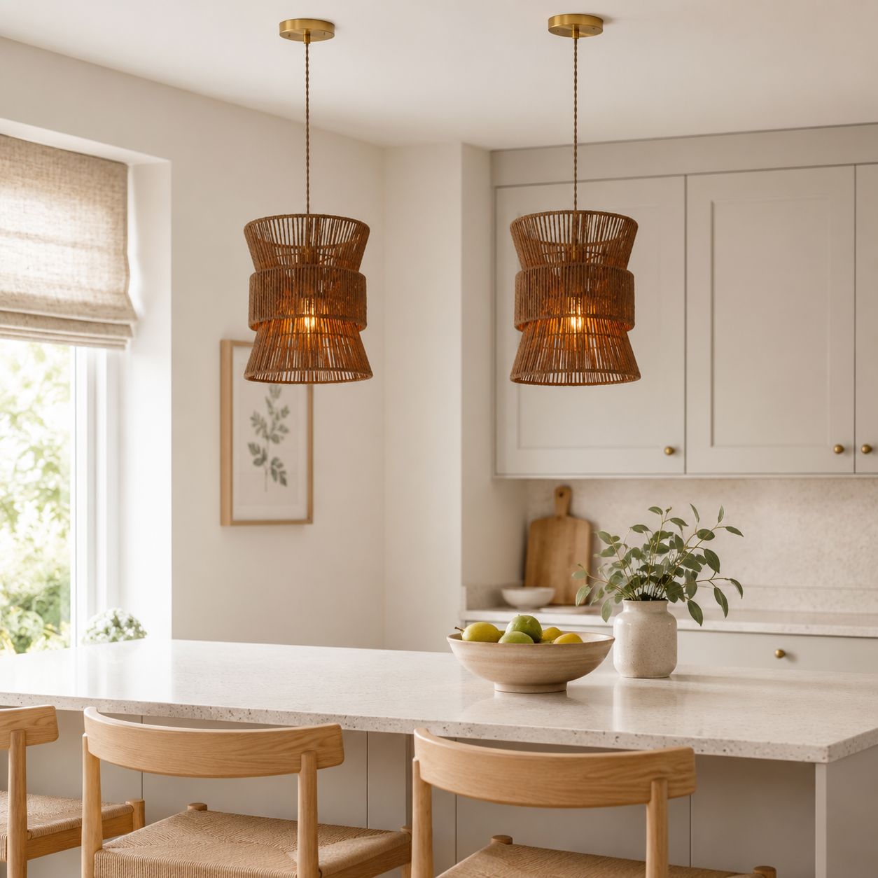 Lightsin Artisanal Handwoven Eco-Friendly Circular Pendant Light Lightsin UK 