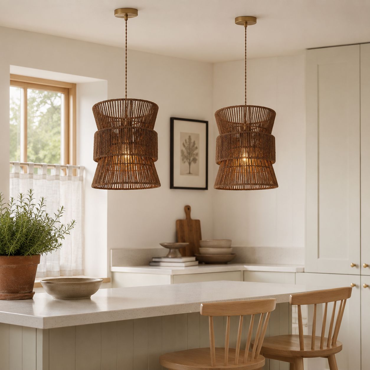 Lightsin Artisanal Handwoven Eco-Friendly Circular Pendant Light Lightsin UK 