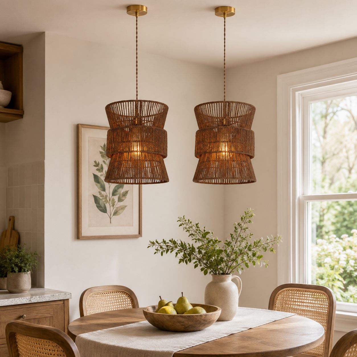 Lightsin Artisanal Handwoven Eco-Friendly Circular Pendant Light Lightsin UK 