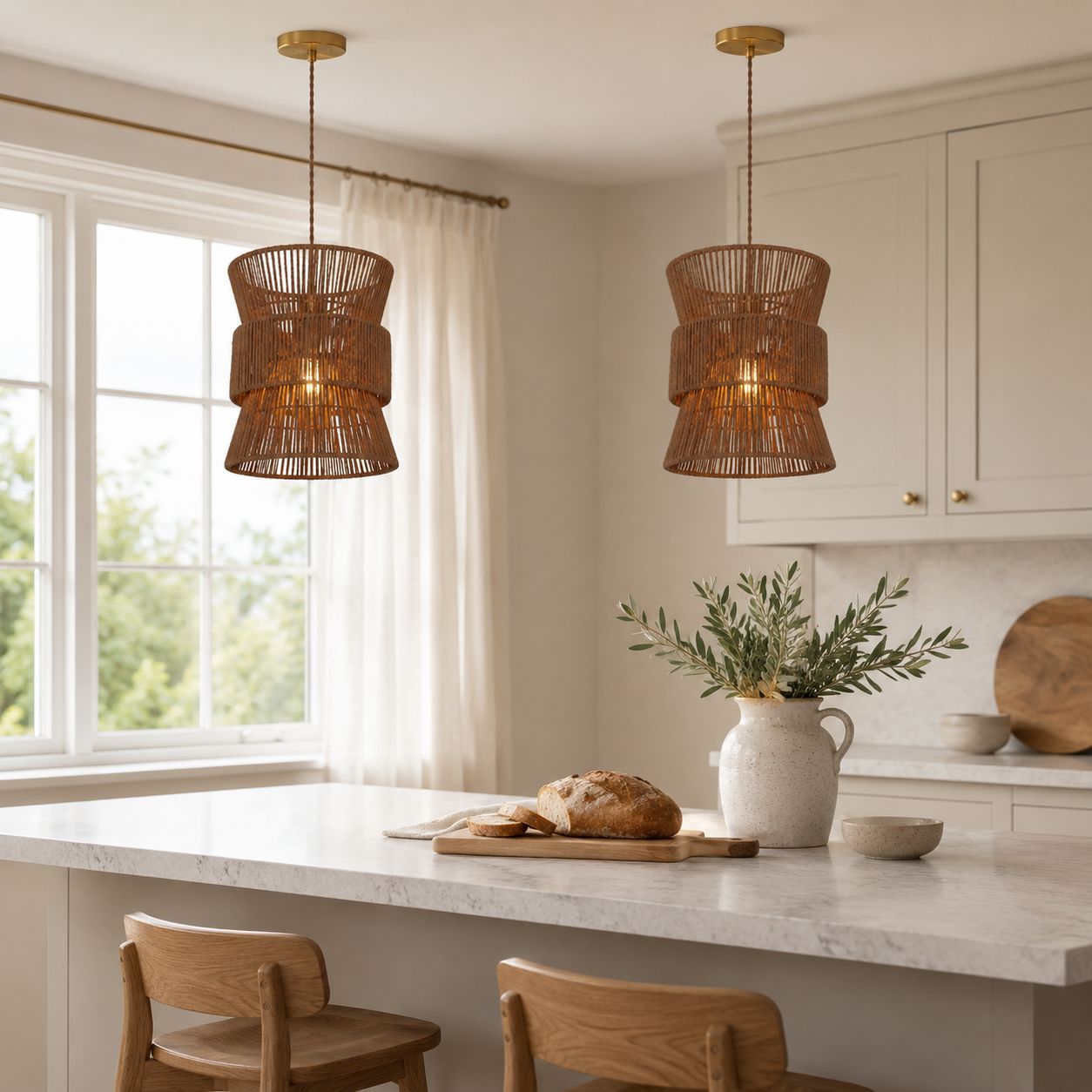 Lightsin Artisanal Handwoven Eco-Friendly Circular Pendant Light Lightsin UK 
