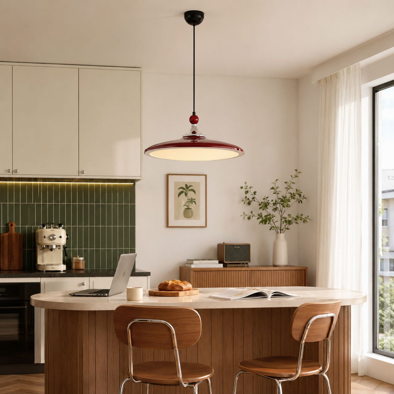 Red Iron Pendant Light | Colour-Changing E27 Ceiling Lamp Pendant Light Lightsin UK 