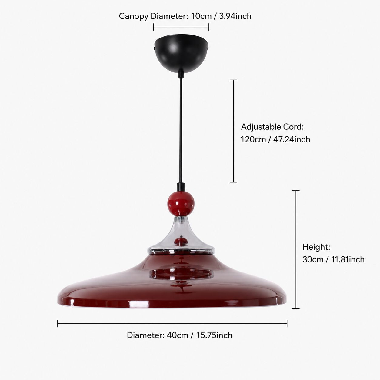 Red Iron Pendant Light | Colour-Changing E27 Ceiling Lamp Pendant Light Lightsin UK 