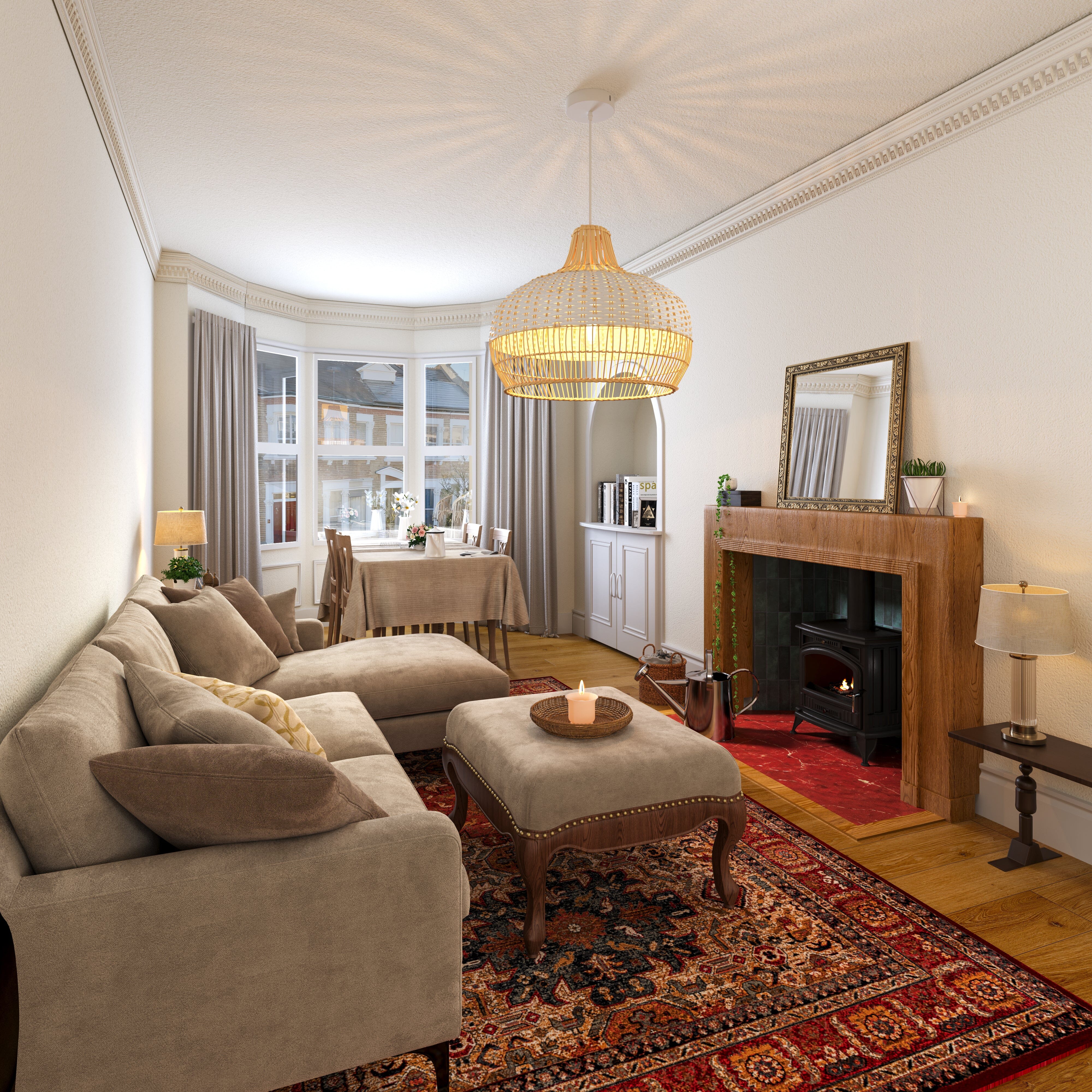 Lightsin Handwoven Rattan Pendant Light for Kitchen and Boho-Style Interiors Lightsin UK 