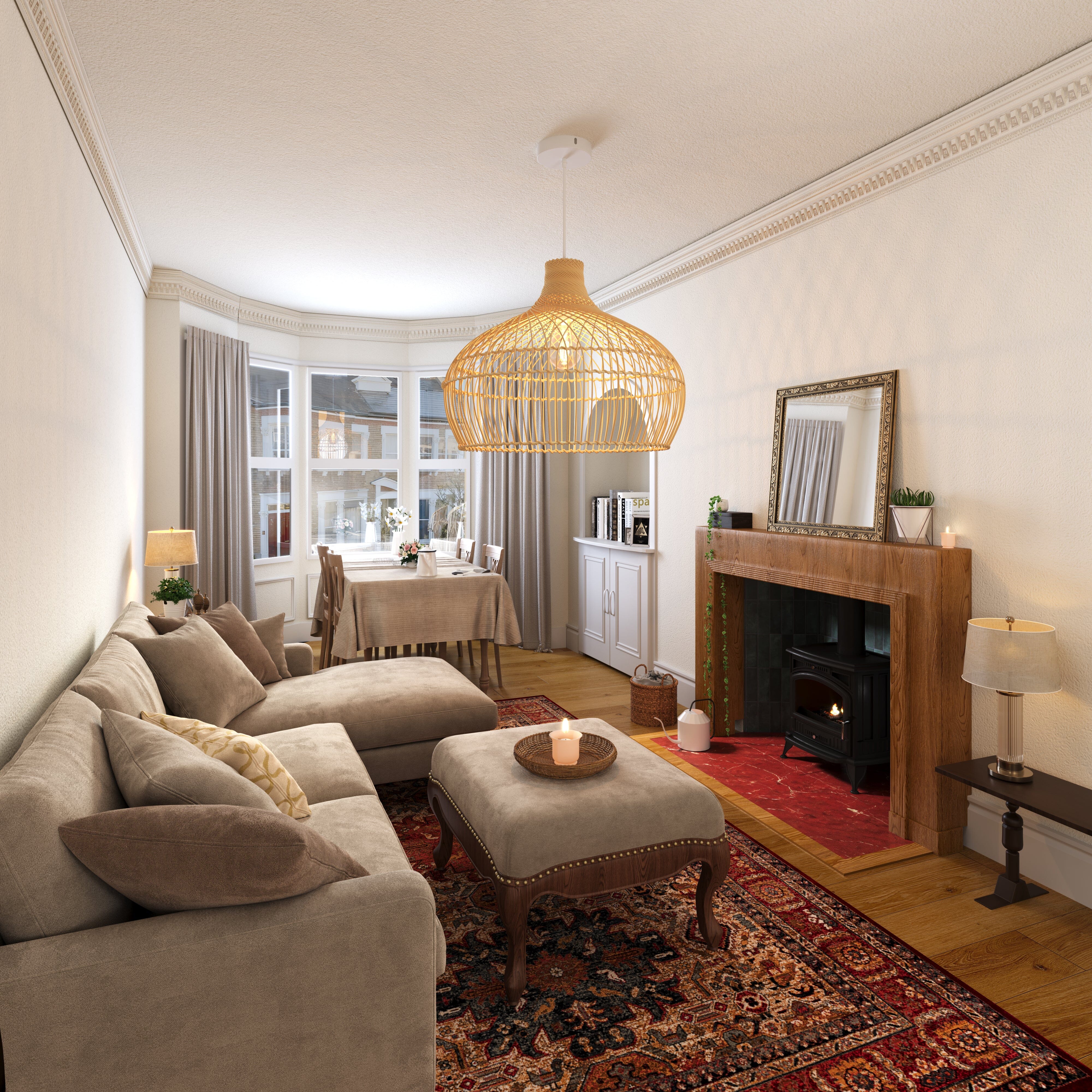 Lightsin Handwoven Gourd Shaped Rattan Pendant Light Lightsin UK 