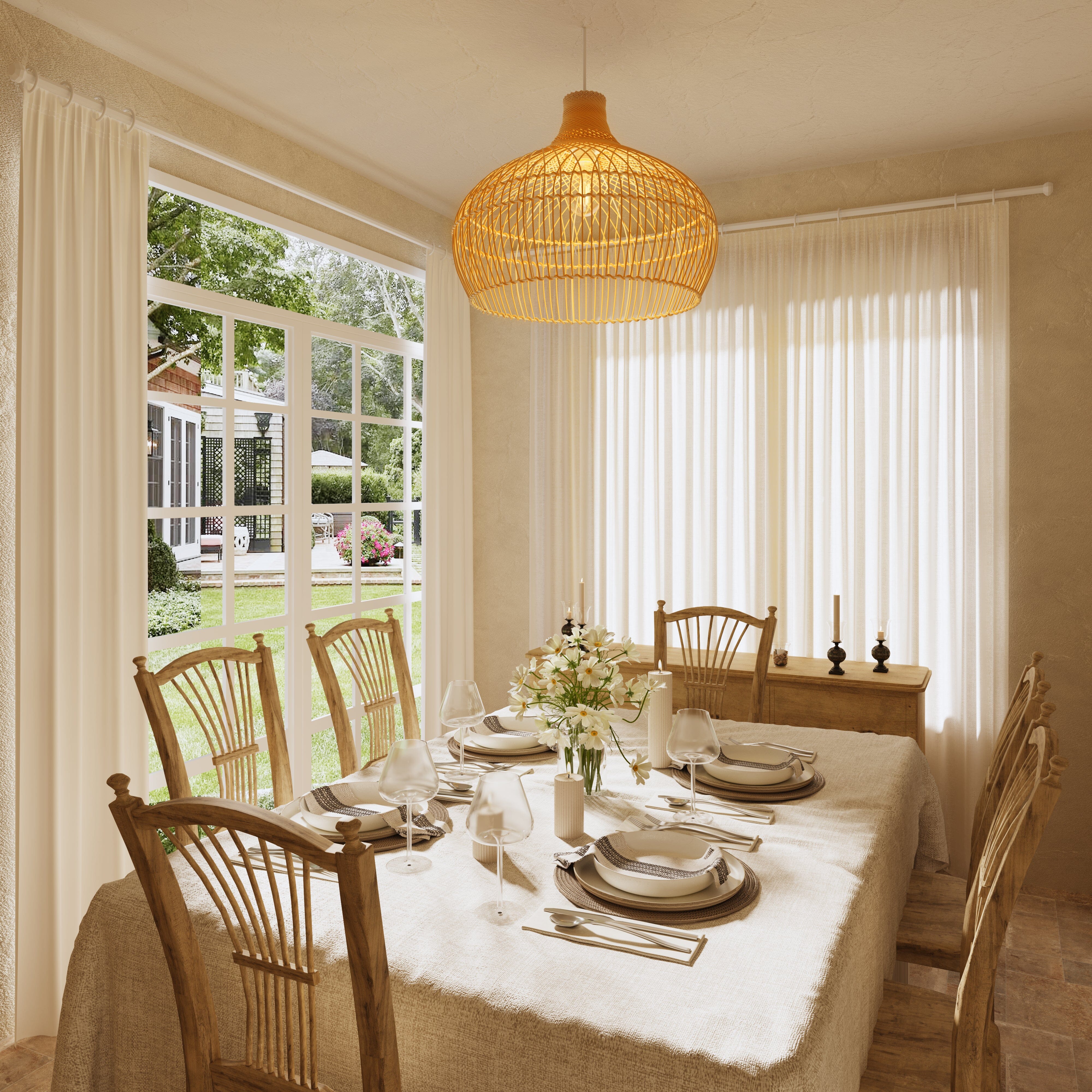 Lightsin Handwoven Gourd Shaped Rattan Pendant Light Lightsin UK 