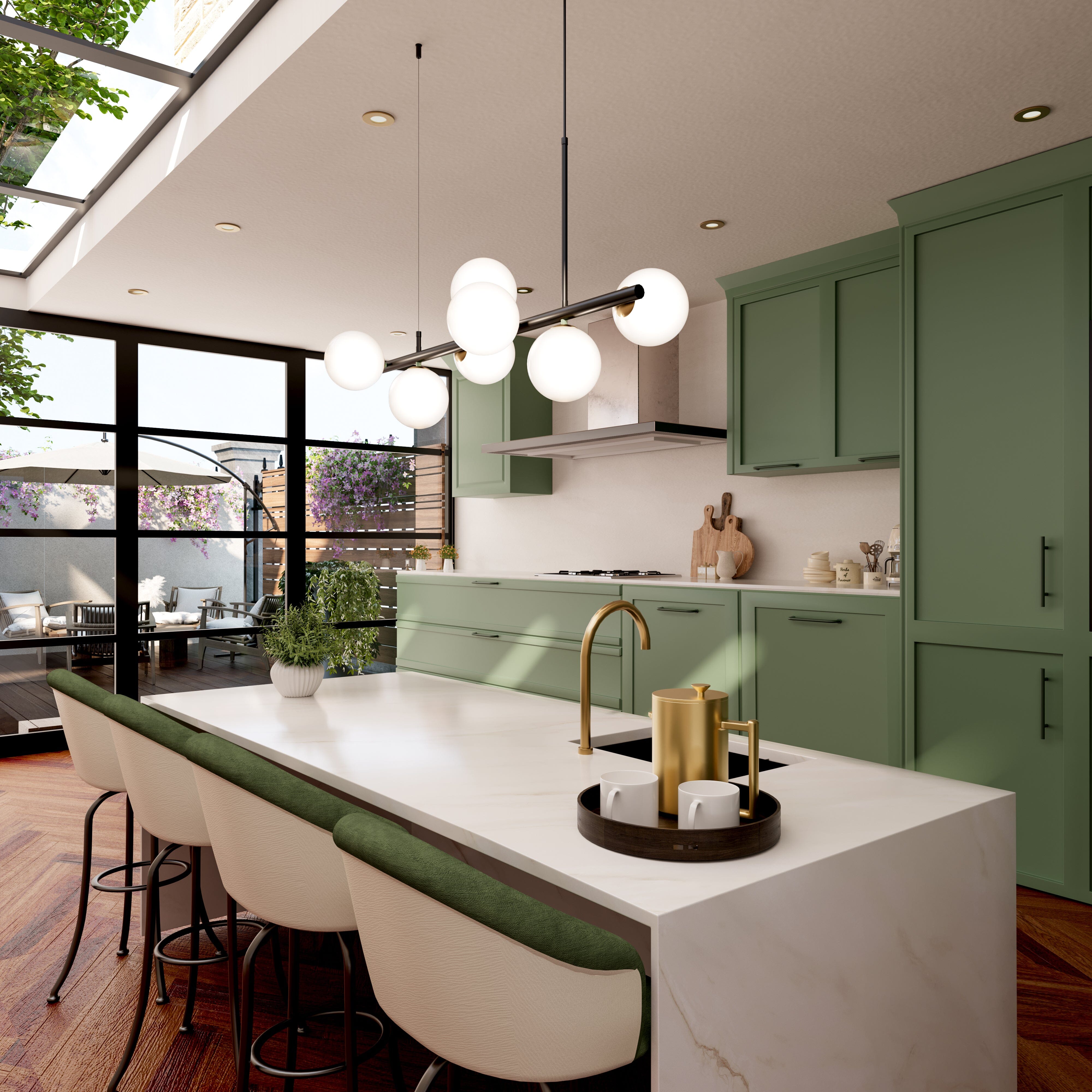 Lightsin Cumulus - Modern Metal Chandelier with LED White Shade Lightsin UK 
