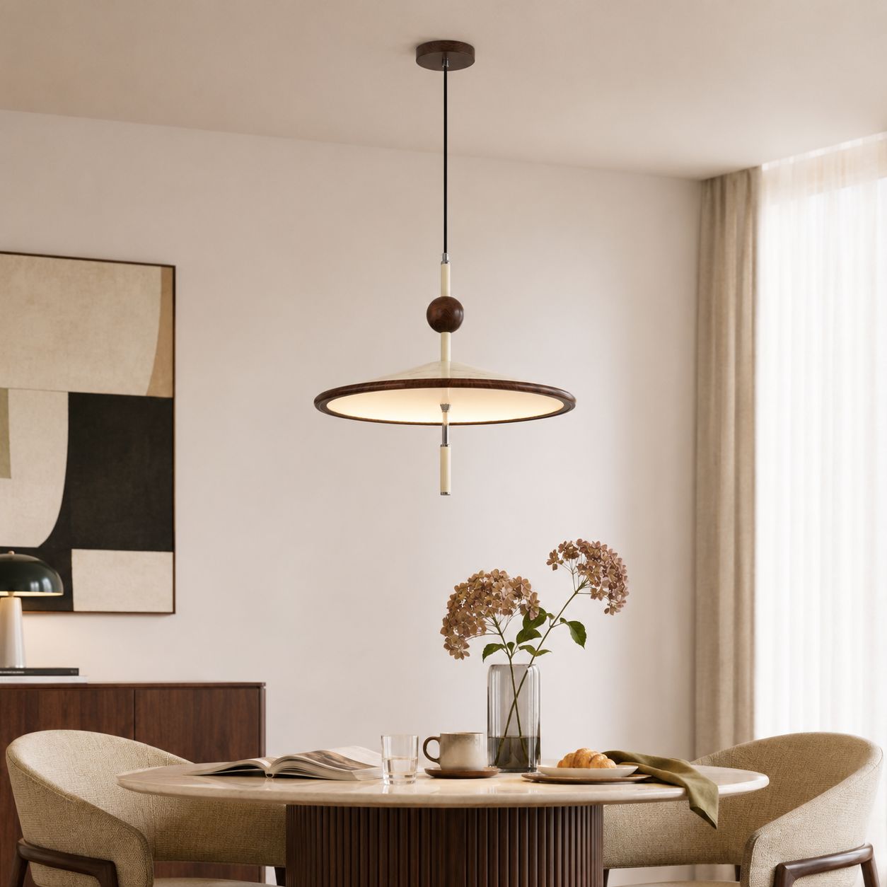 Beige Iron Pendant Light | Colour-Changing E27 Ceiling Lamp Pendant Light Lightsin UK Pre-Order 