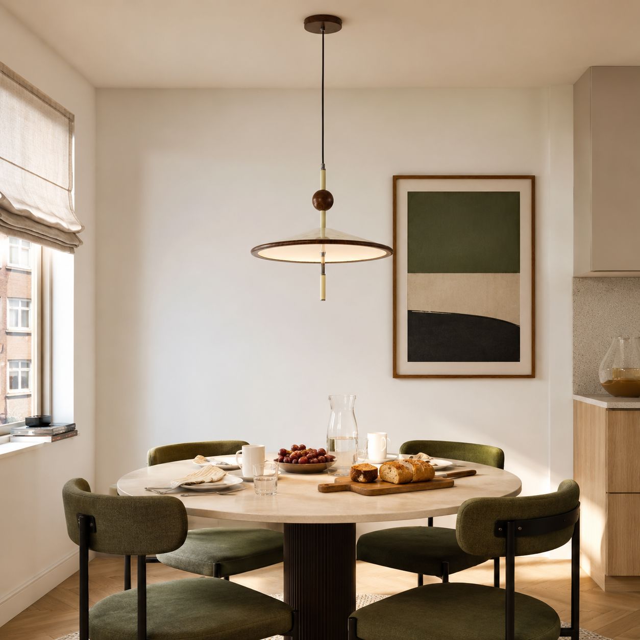 Beige Iron Pendant Light | Colour-Changing E27 Ceiling Lamp Pendant Light Lightsin UK 