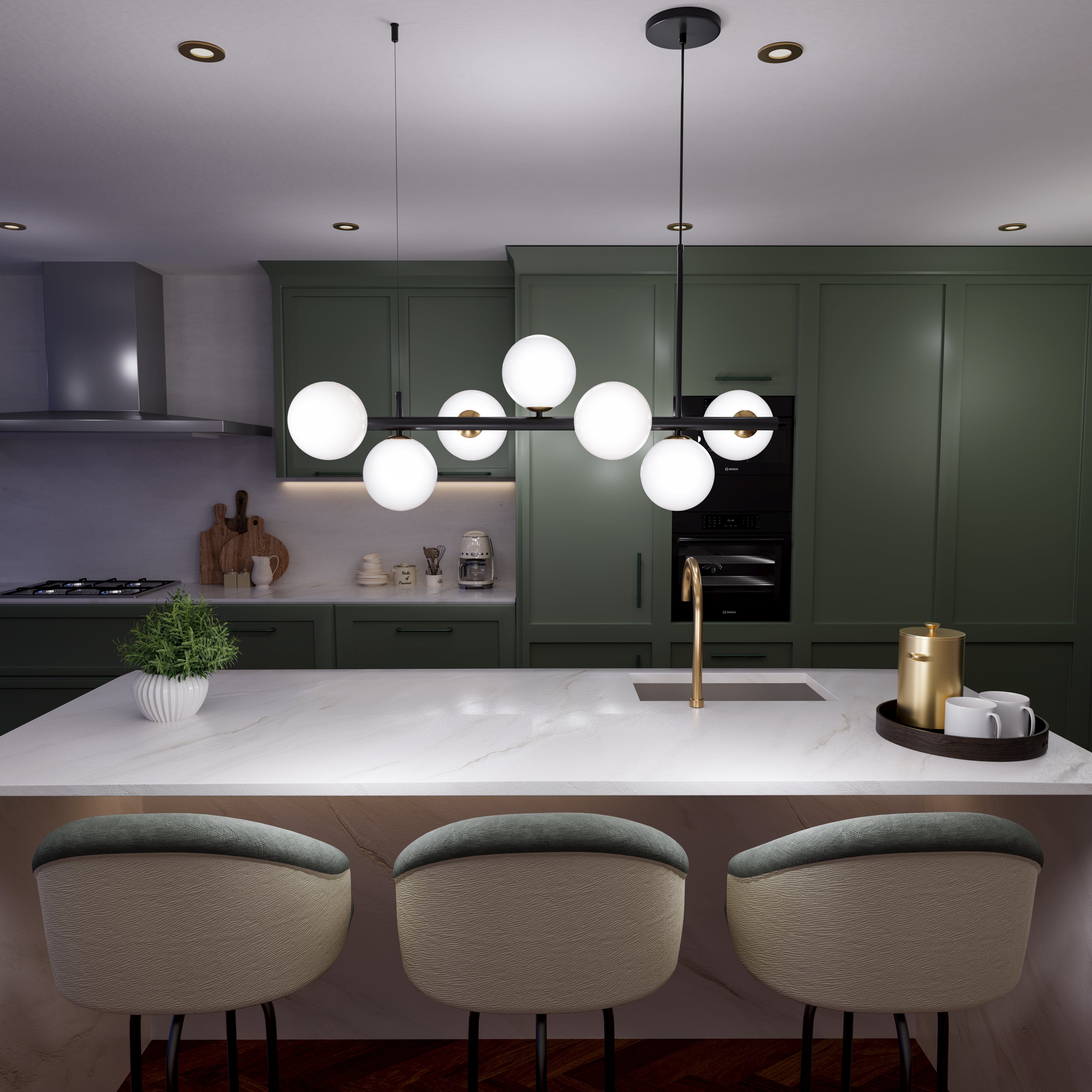 Lightsin Cumulus - Modern Metal Chandelier with LED White Shade Lightsin UK 