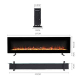 40/50/60 Inch Efficient Wall Mounted Electric Fireplace 1800W Floorstanding Fireplaces Wall Mounted Fireplaces Living and Home 