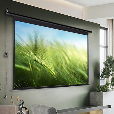 Motorized Electric Projector Screen with Remote Control – Living and Home