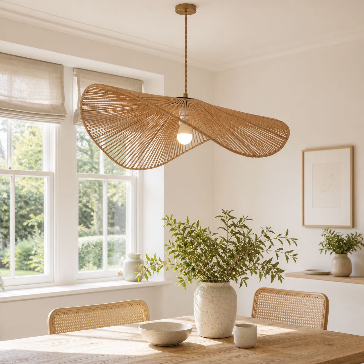 Lightsin Vintage Handwoven Hemp Rope Bedroom Ceiling Lights Lightsin UK 
