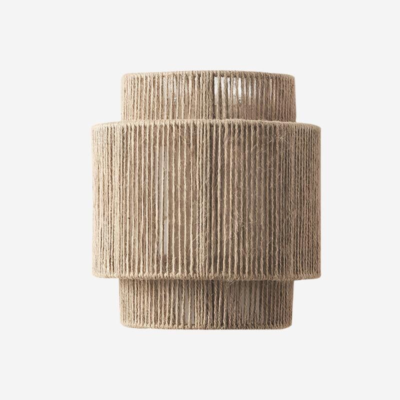 ‍Vintage Hand-Woven Hemp Rope Half Cylinder Wall Lamp (100% off) Lightsin UK 