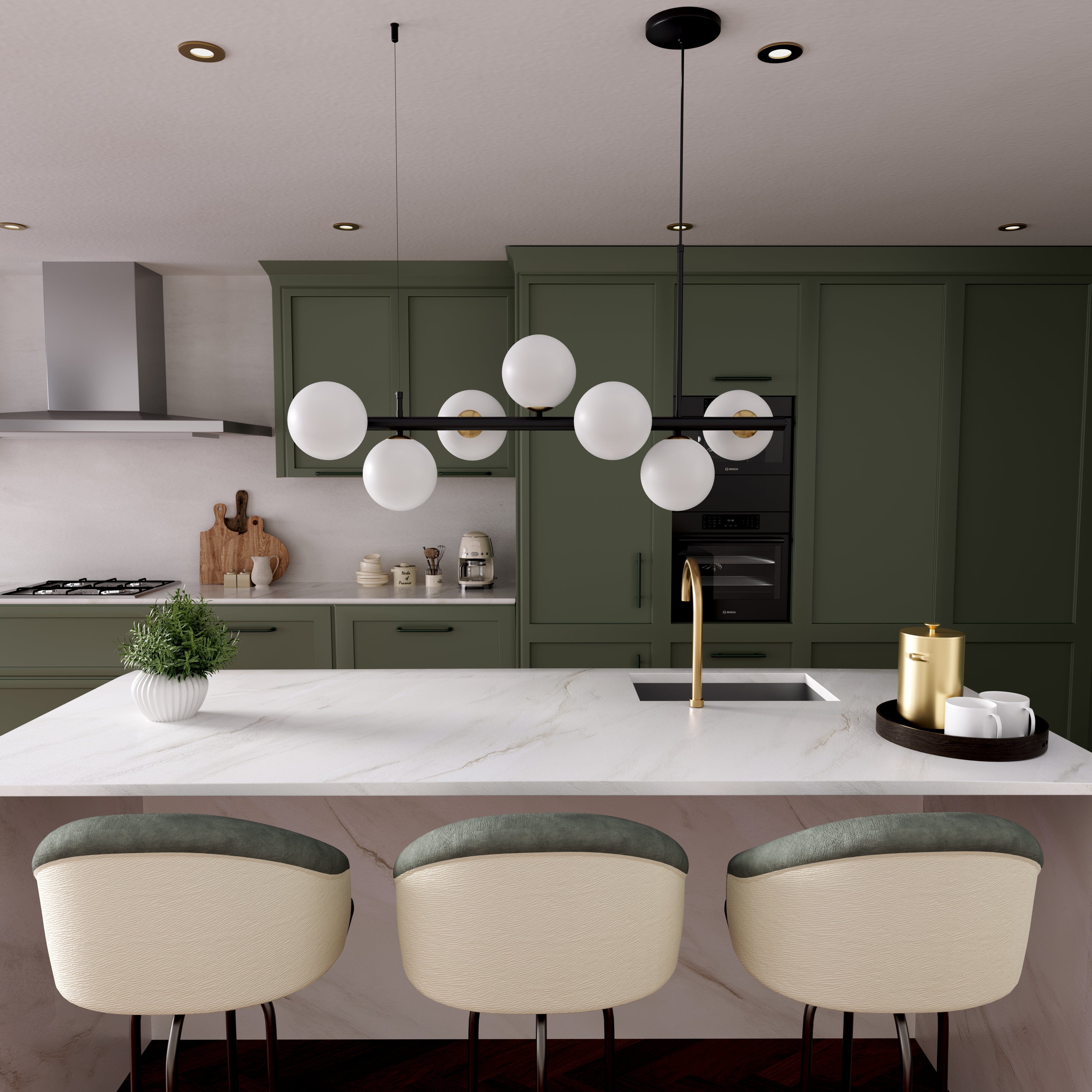Lightsin Cumulus - Modern Metal Chandelier with LED White Shade Lightsin UK 