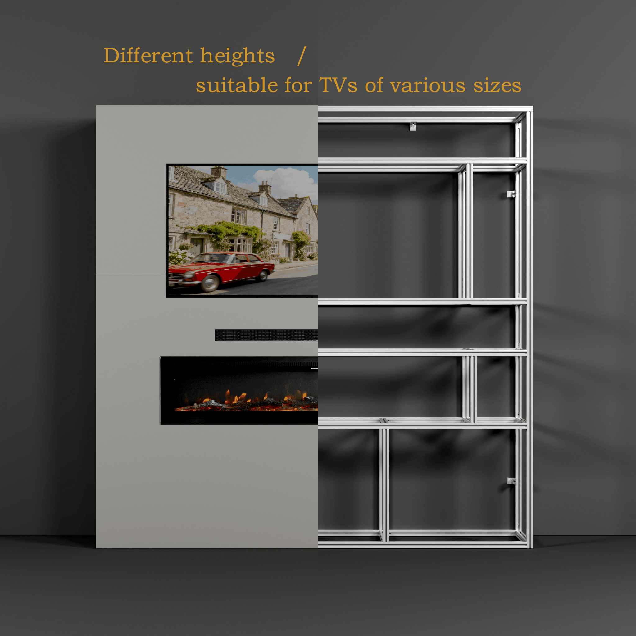 Easy Fit Aluminium Media Wall Frame | DIY Installation & Fast UK Delivery Living and Home 