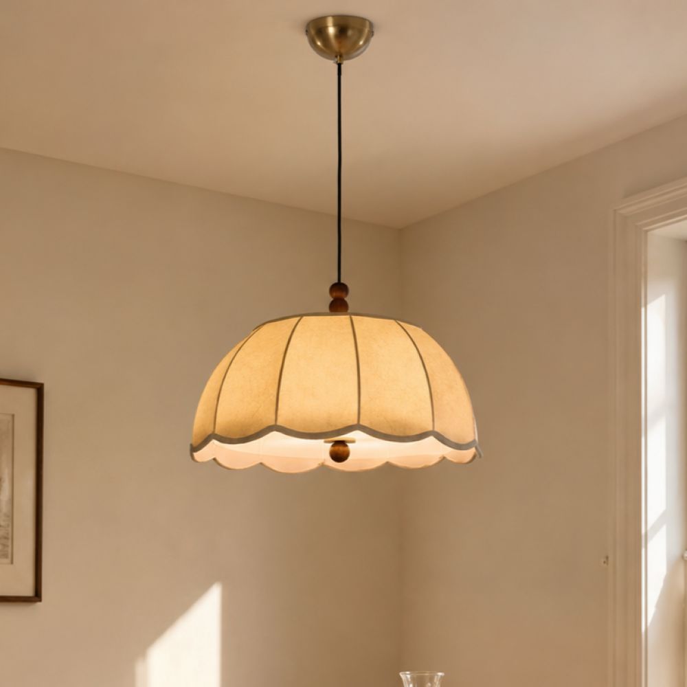 Yellow Fabric Pendant Light | Soft Shade E27 Ceiling Lamp Pendant Light Lightsin UK In Stock 