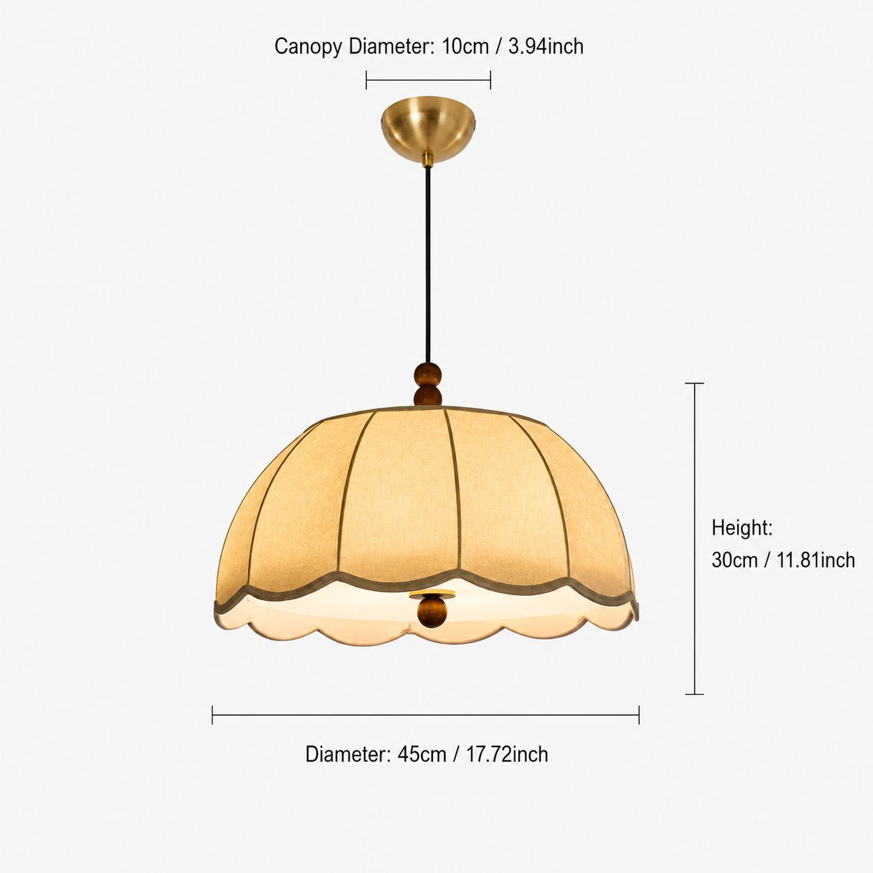 Yellow Fabric Pendant Light | Soft Shade E27 Ceiling Lamp Pendant Light Lightsin UK 