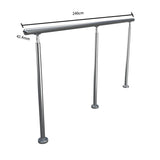 240cm Floor Mount Stainless Steel Handrail for Slopes and Stairs Handrails Living and Home 0 cross bar 