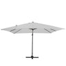 300cm Wide Garden Parasol Outdoor Hanging UV Resistant and Waterproof Umbrella for Patio Parasols Living and Home Parasol + Cross Base Light Grey 