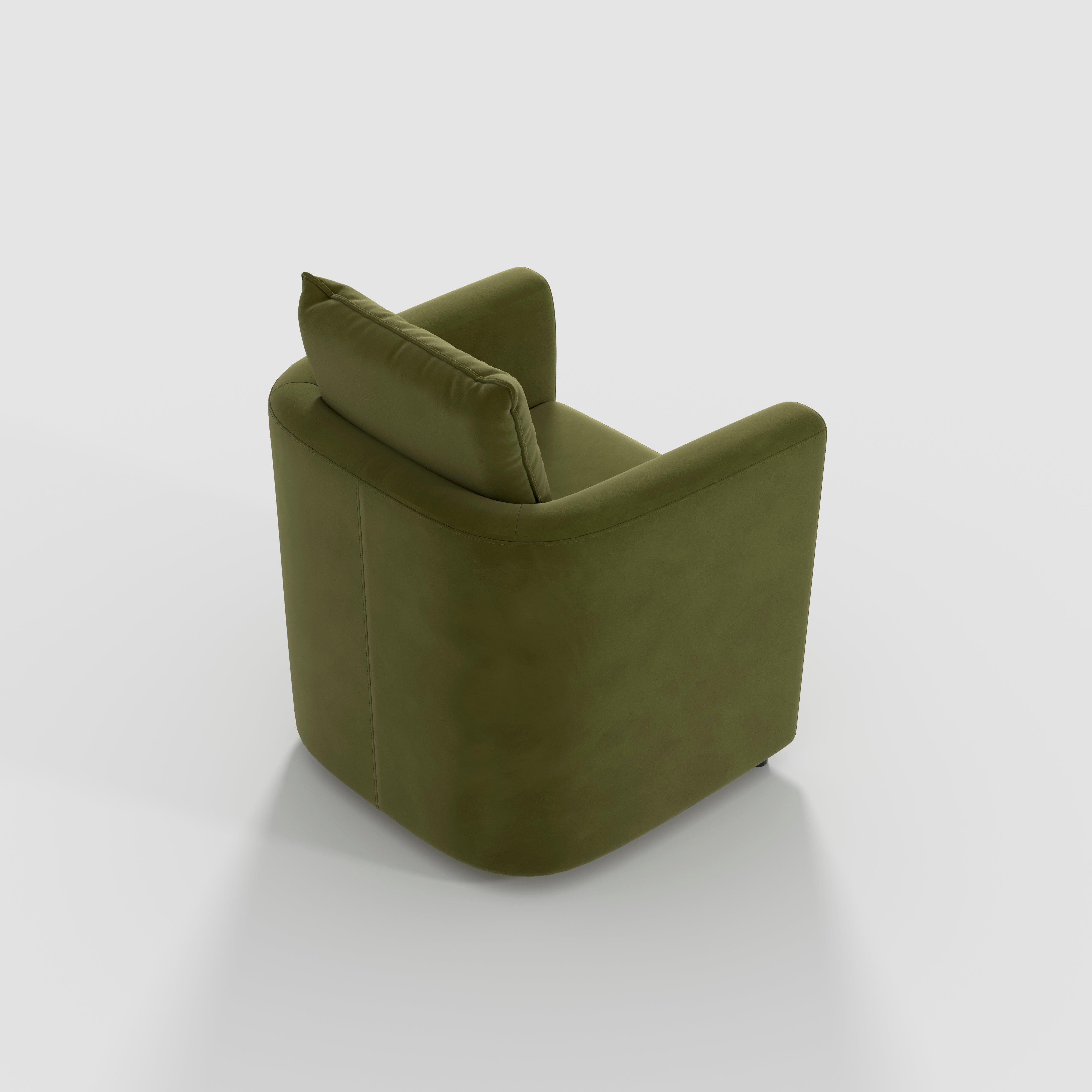 Cottonfy Plush Velvet Snuggler Chair with Hidden Storage Footstool Cottonfy UK 