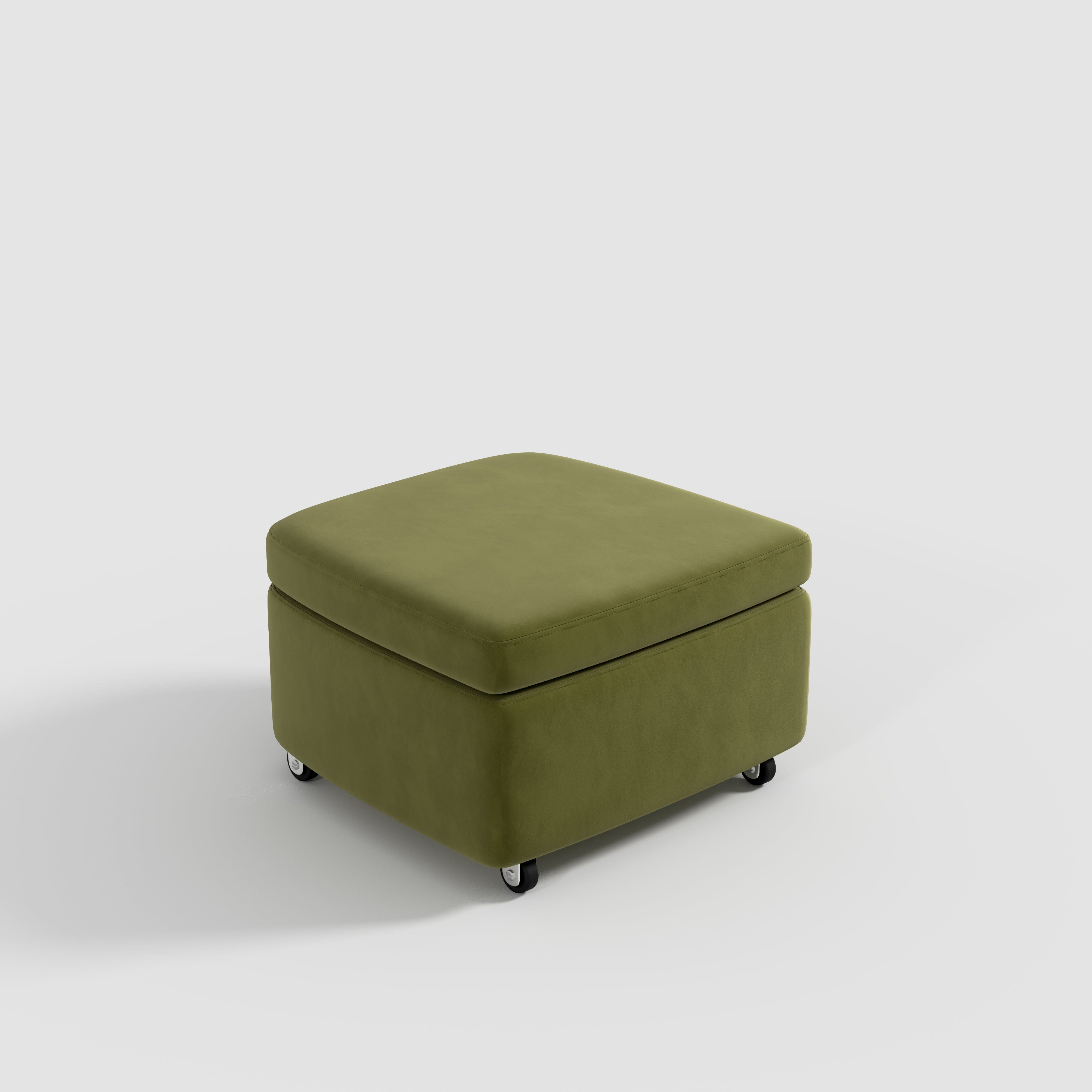 Cottonfy Plush Velvet Snuggler Chair with Hidden Storage Footstool Cottonfy UK 
