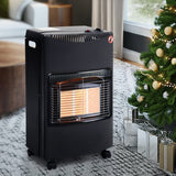 Black 4.2KW Portable Heater Free Standing Heating Cabinet Butane Gas Heater