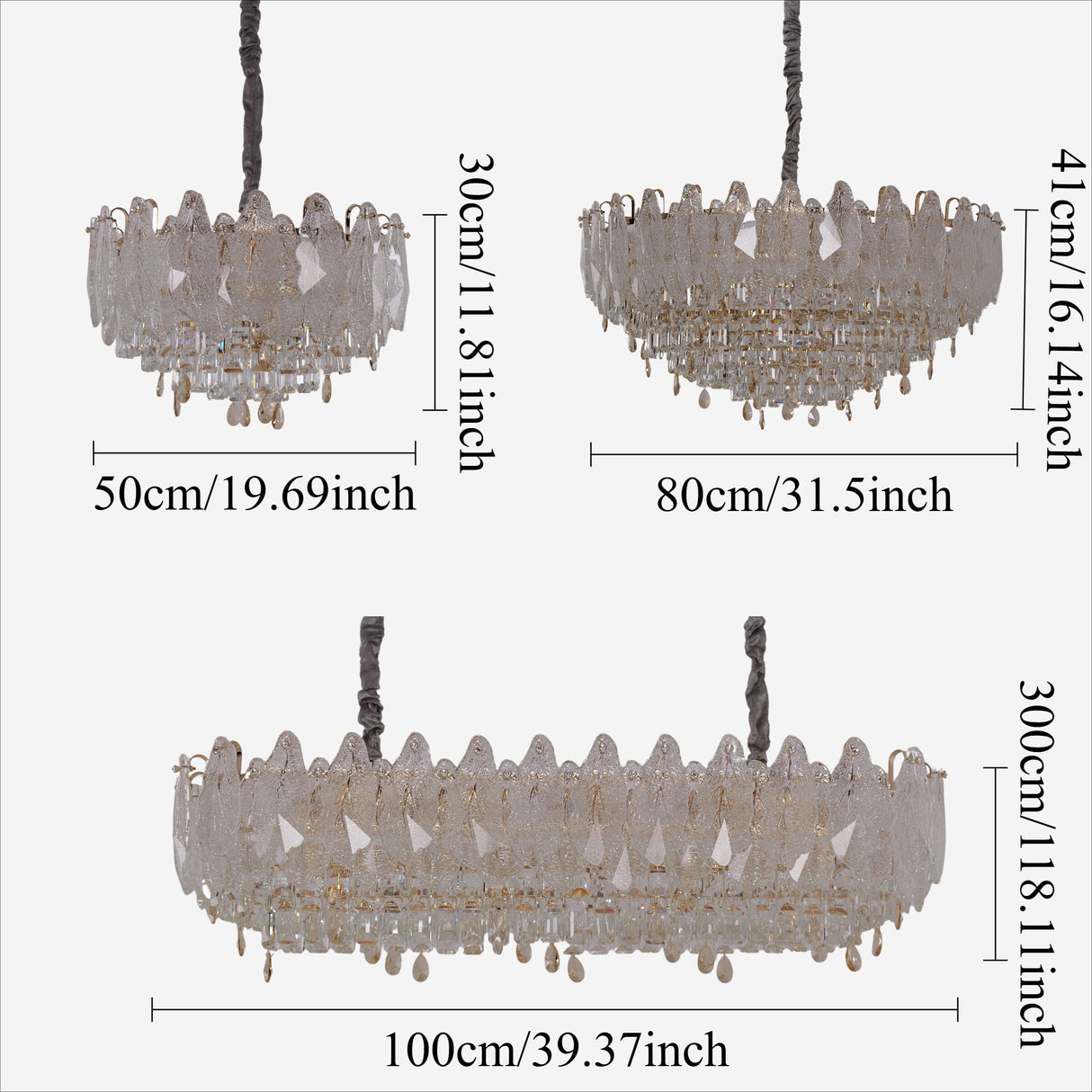 Lightsin Champagne Gold Crystal Leaf Chandelier Lightsin UK 