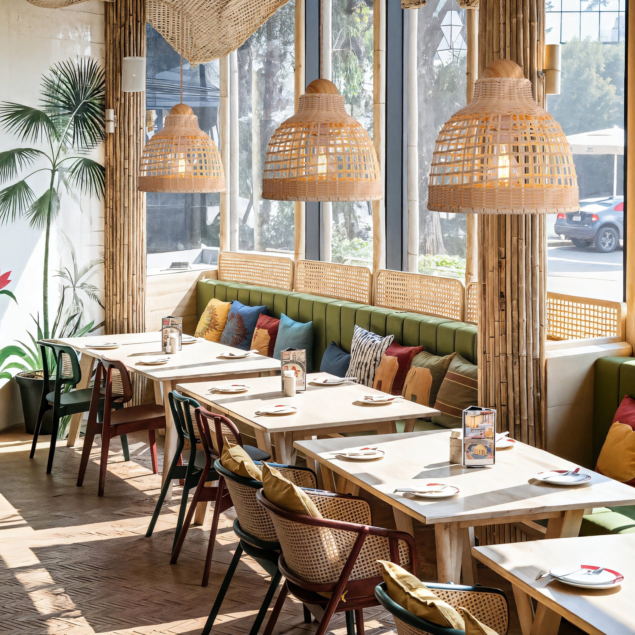 Lightsin Elegant Vintage Woven Rattan Minimalist Pendant Light Lightsin UK 