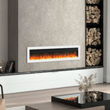 40 to 70 inch Electric Fireplace 1800W Wall Mounted Heater with Overheat Protection Wall Mounted Fireplaces Living and Home 