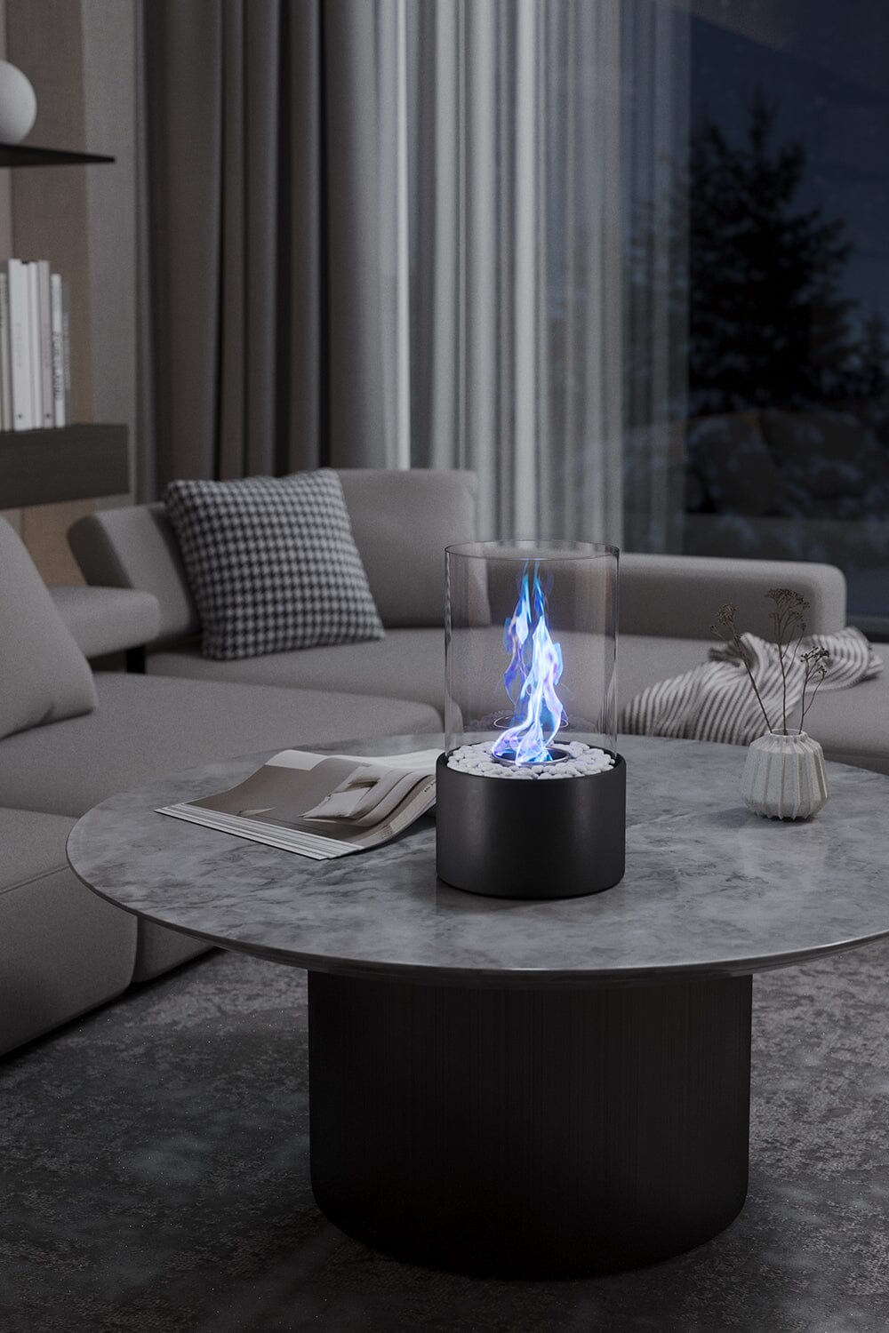 28cm Height Tabletop Bio Ethanol Fireplace Smokeless Heater for Dancing Flame Bio Ethanol Fireplaces Living and Home 