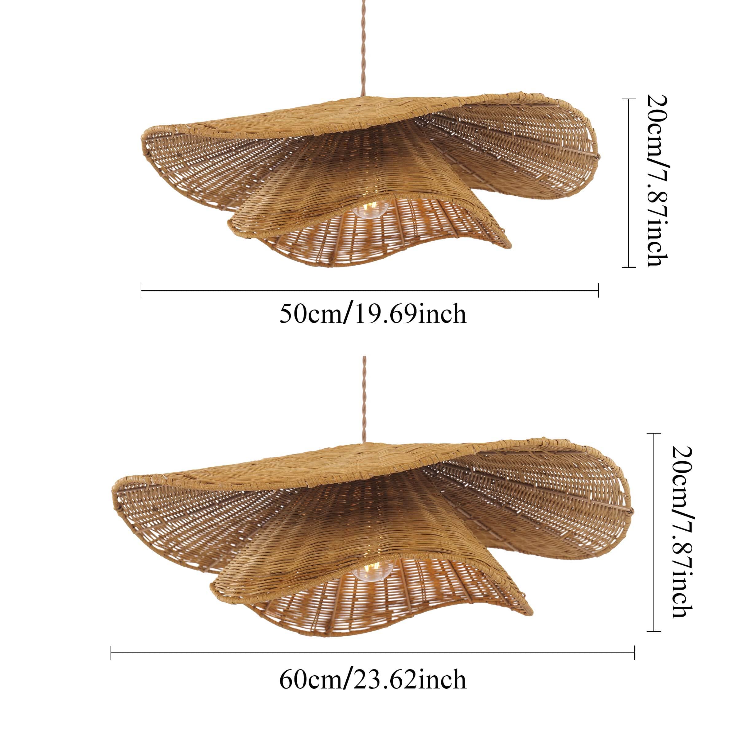 Lightsin Woven Rattan and Iron Pendant Light – Organic Ceiling Pendant Light for Dining Room, Living Room, and Modern Rustic Interiors Lightsin UK 