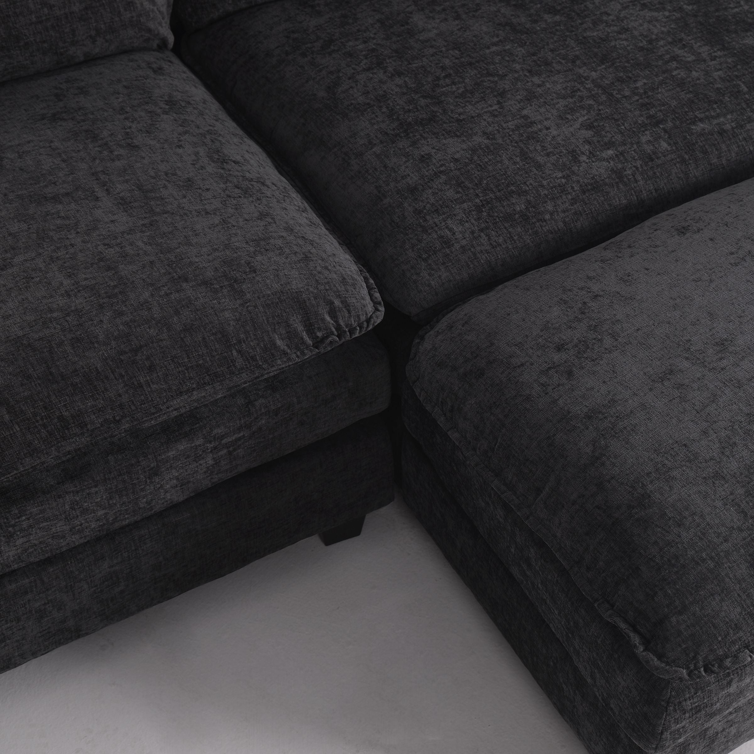 Modular Sofa Set with Chenille Upholstery and Wooden Frame 2 Seater Sofas Living and Home 