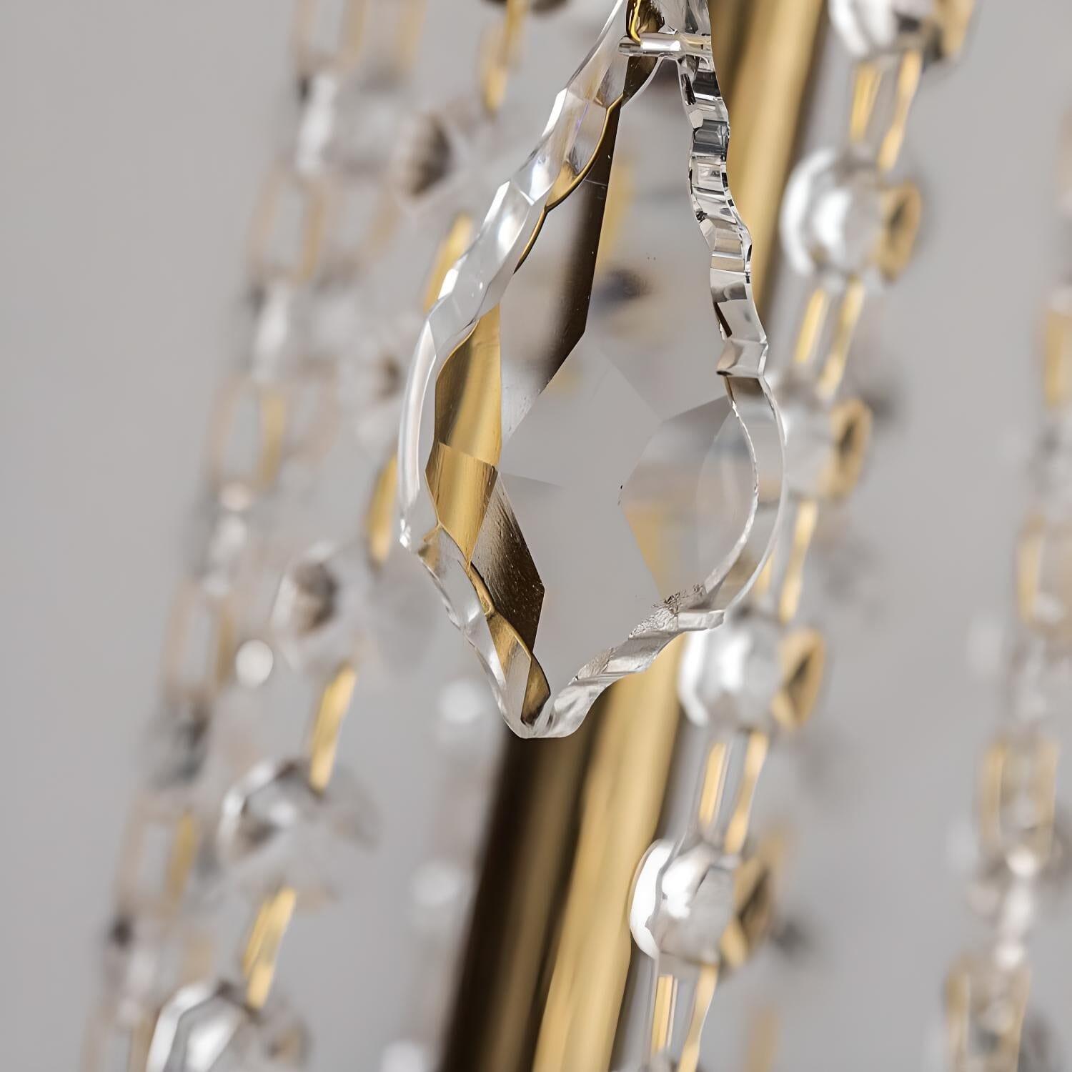 Lightsin 4-Lights Candle Shape Pendant Light Fixtures with Transparent Crystal Lightsin UK 