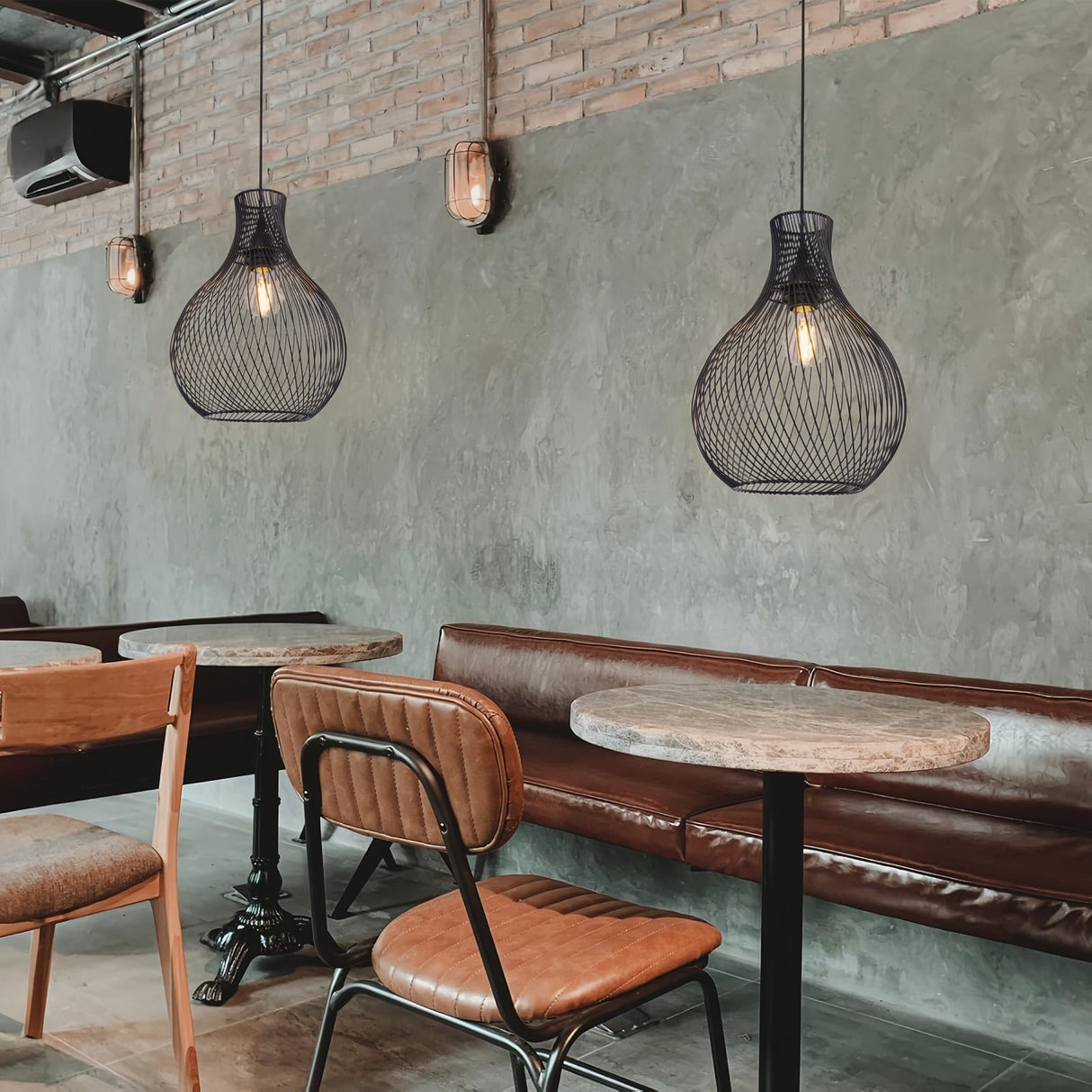 Lightsin Minimalist Black Wire Cage Pendant Light for Home Decor Lightsin UK 