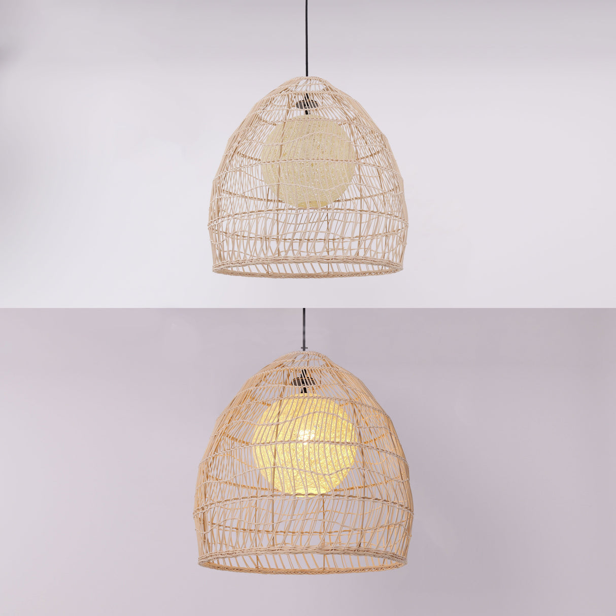 Lightsin Rattan Art Pendant Light Hanging Decor Rustic Style(Version A) Lightsin UK 