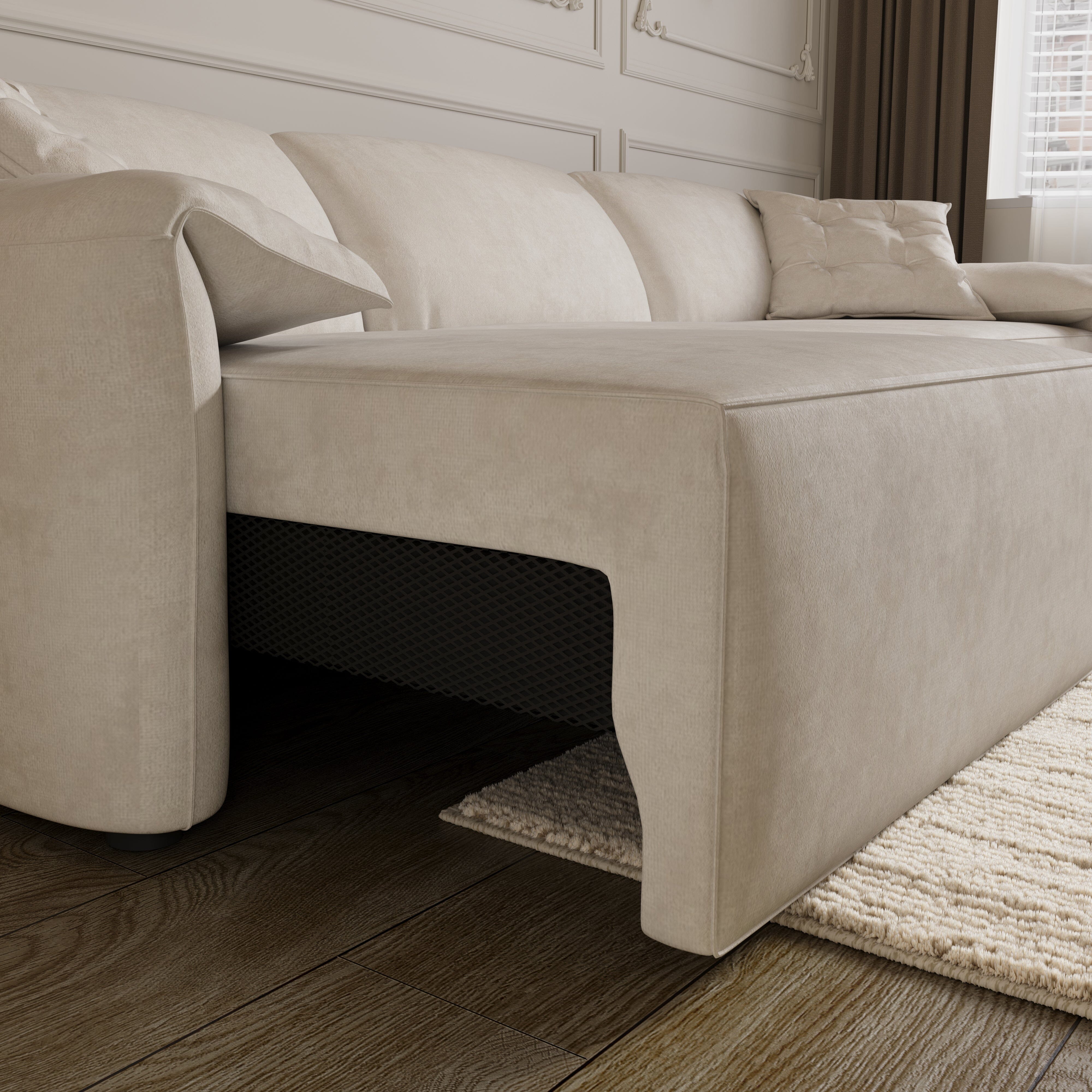 Cottonfy Convenient Remote Control Modular Chaise Sofa Bed Living and Home 