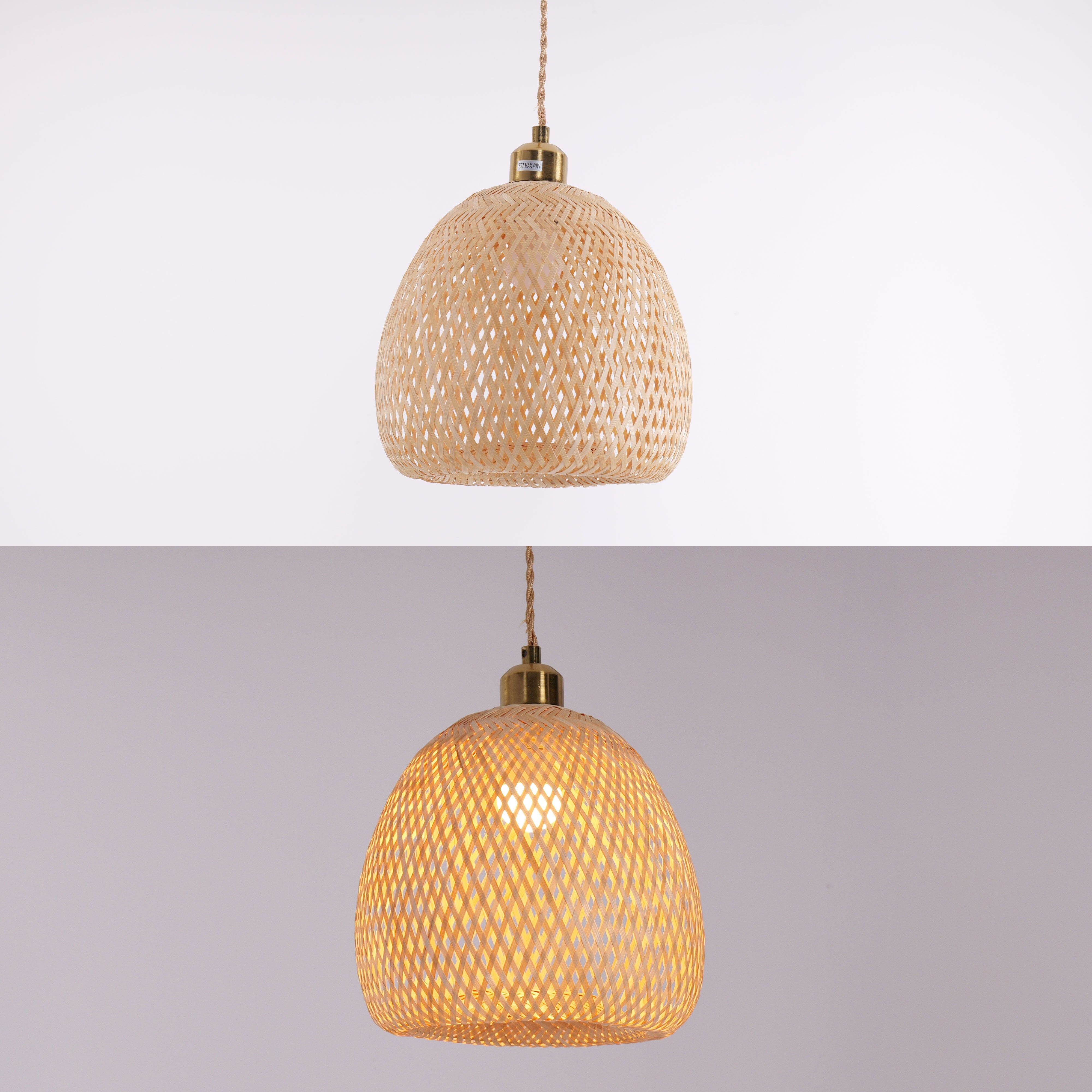 Lightsin Handwoven Bamboo Pendant Light Natural Elegance for Warm Ambient Spaces Lightsin UK 