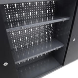 Wall Mounted Lockable Pegboard Tool Cabinet with A Lockable Door Cabinets Living and Home 