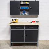 Wall Mounted Lockable Pegboard Tool Cabinet with A Lockable Door Cabinets Living and Home 