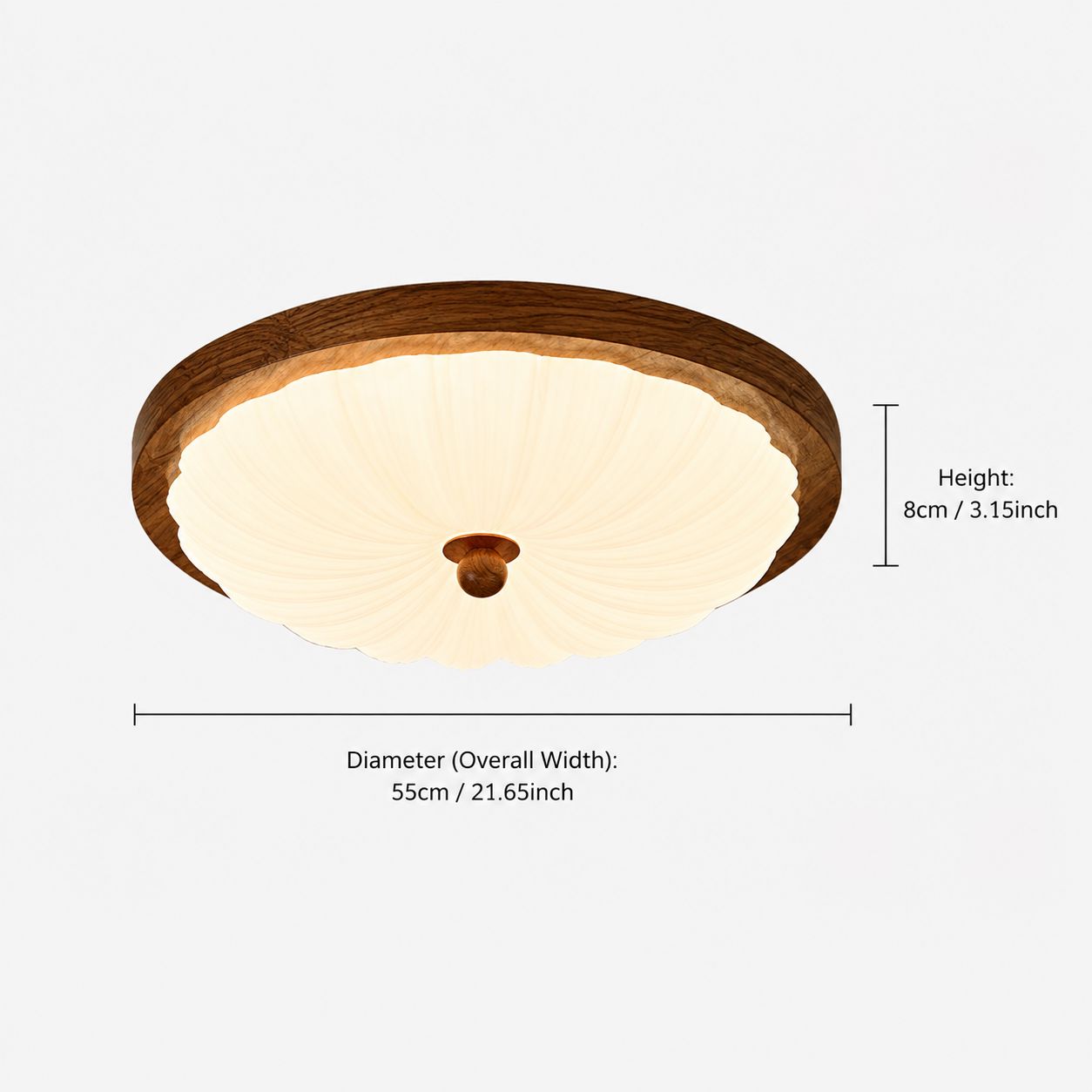 Walnut Pattern Acrylic Ceiling Light | Colour-Changing Flush Mount Ceiling Light Lightsin UK 