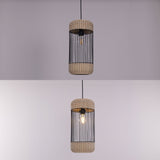 Lightsin Cylinder-Inspired Rattan Pendant Light for Warm Natural Elegance Lightsin UK 