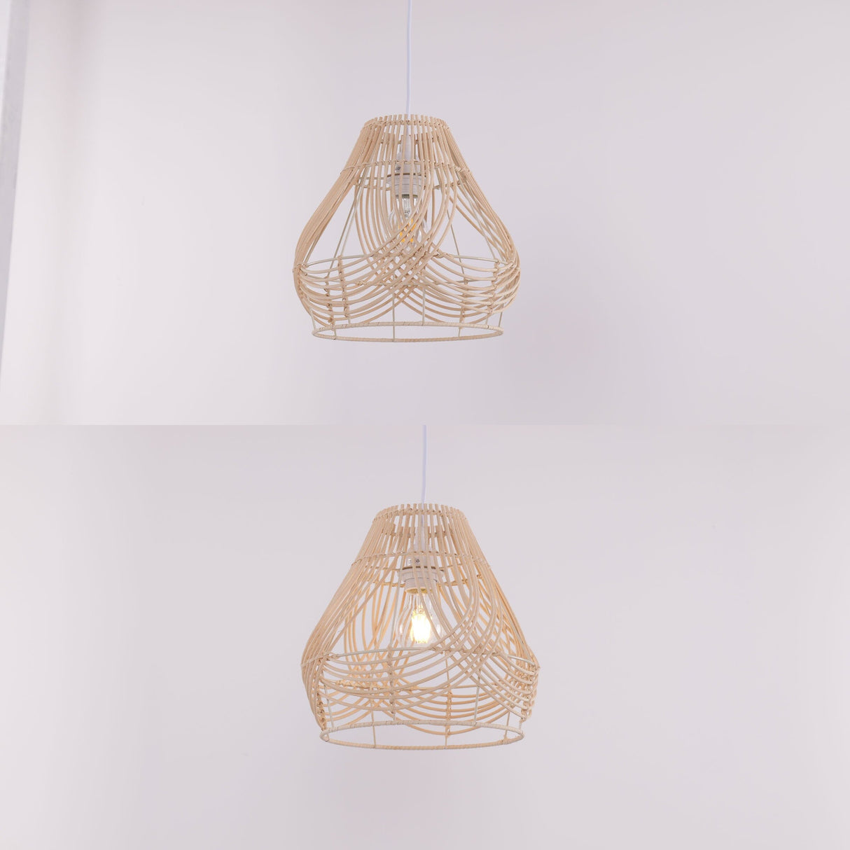 Lightsin Woven Whisper Natural Rattan Pendant Light for Serene Living Lightsin UK 
