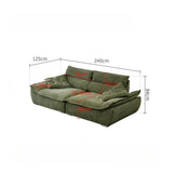 Cottonfy Adjustable Backrest Sailboat Corduroy Sofa Green Cottonfy UK 